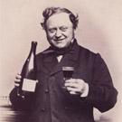 Man with wine bottle